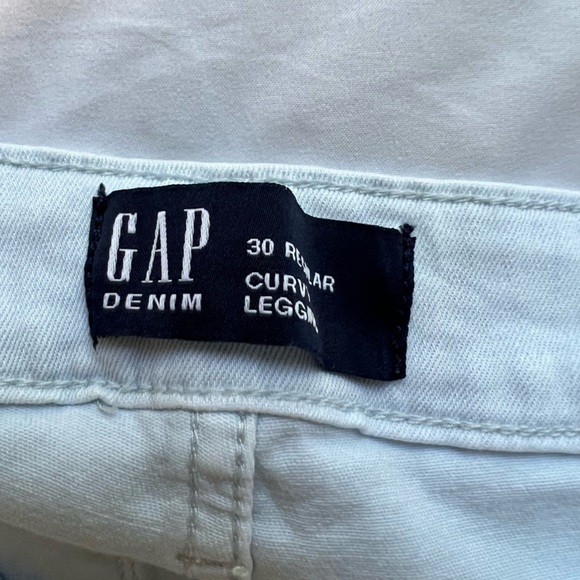 Gap Women’s Curvy Skinny Light Blue Raw Hem Denim Jeans - Picture 7 of 8